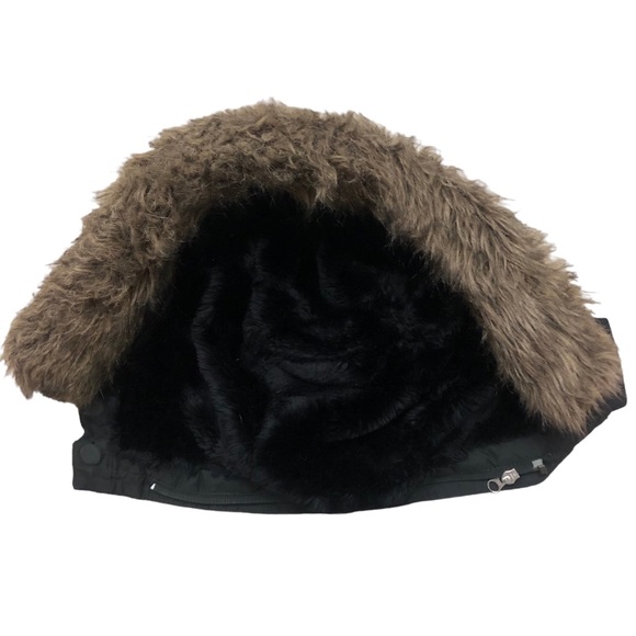 TNA sz Small Long Mid Length Warm Insulated Black Parka Winter Jacket Coat - Picture 13 of 14